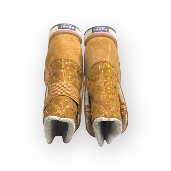 Sorel ✪ Rylee Star Waterproof Suede Fleece Lined Boot ✪ Elk Tan ✪ 37 EU 6.5M 7M - Picture 15 of 16